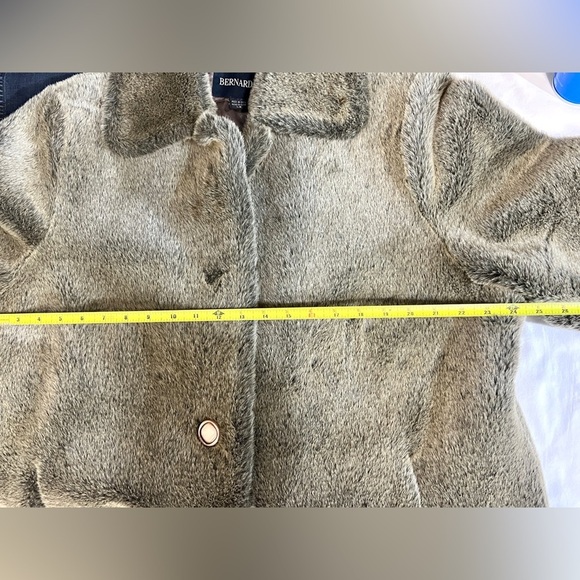 BERNARDO Taupe‎ faux fur Teddy jacket size L. - Picture 14 of 15